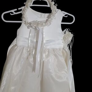 Butterflyscc Gorls Formal Dress in White